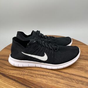 Nike Free RN Flyknit Shoes Womens Size 9.5 Black Running Comfort Walking Sneaker